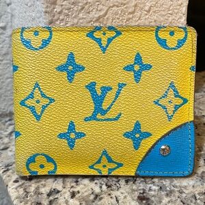 Louis Vuitton Yellow and Blue Summer 2023 Limited Edition Wallet